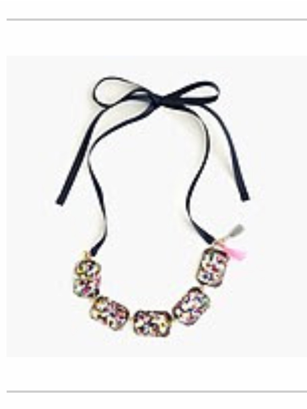 Crewcuts chunky glitter resin bead tie necklace